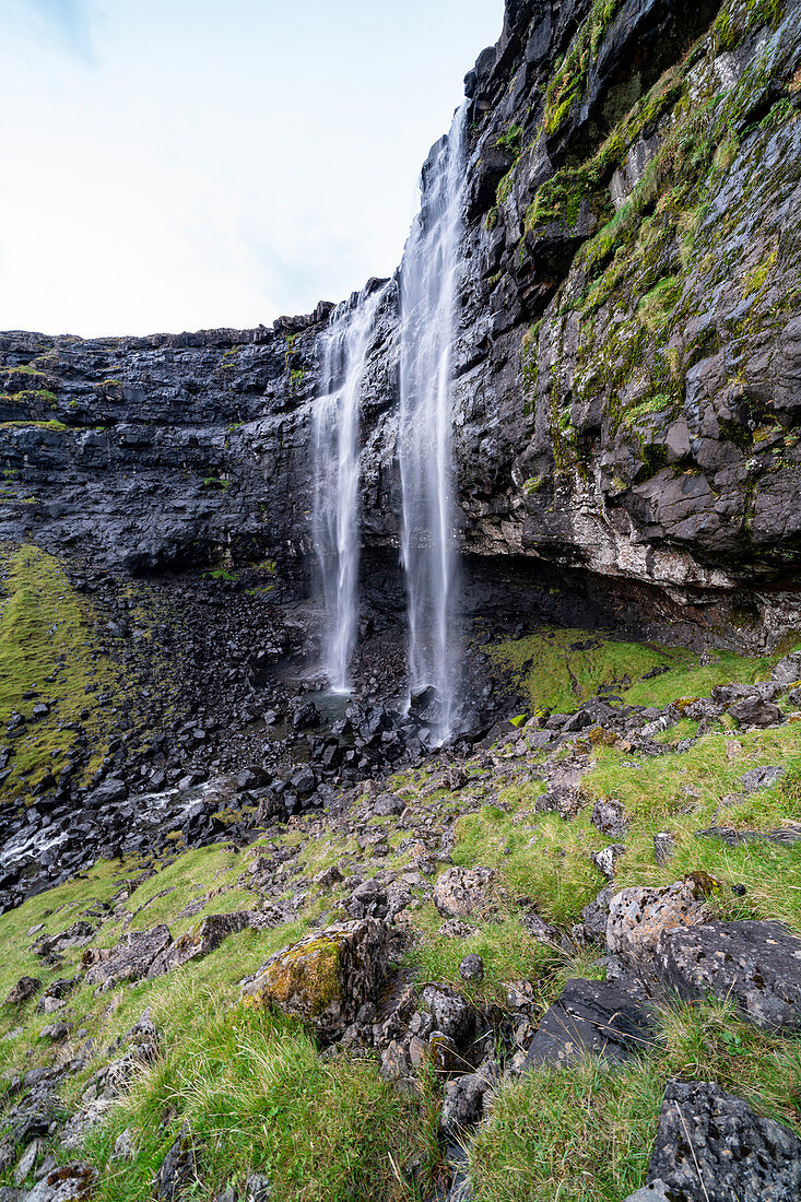 The highest waterfall in the Faroe Islands is located on the main island of Streymoy and is called Fossá.