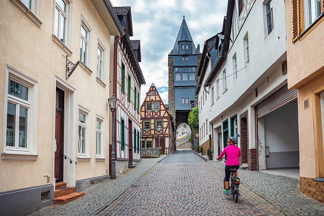 Steeger Tor on Blücherstrasse in Bacharach am Rhein, Rhineland-Palatinate, Germany