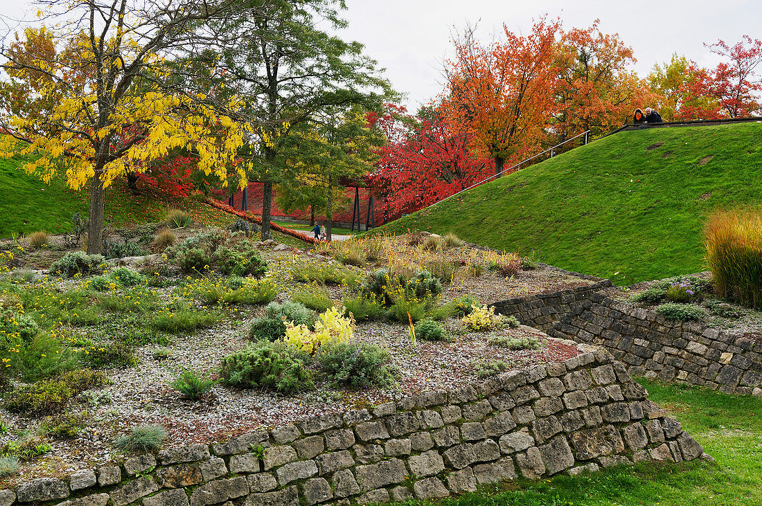 Pyramidenstuempfe in the Volkspark Potsdam, Potsdam, Land Brandenburg, Germany