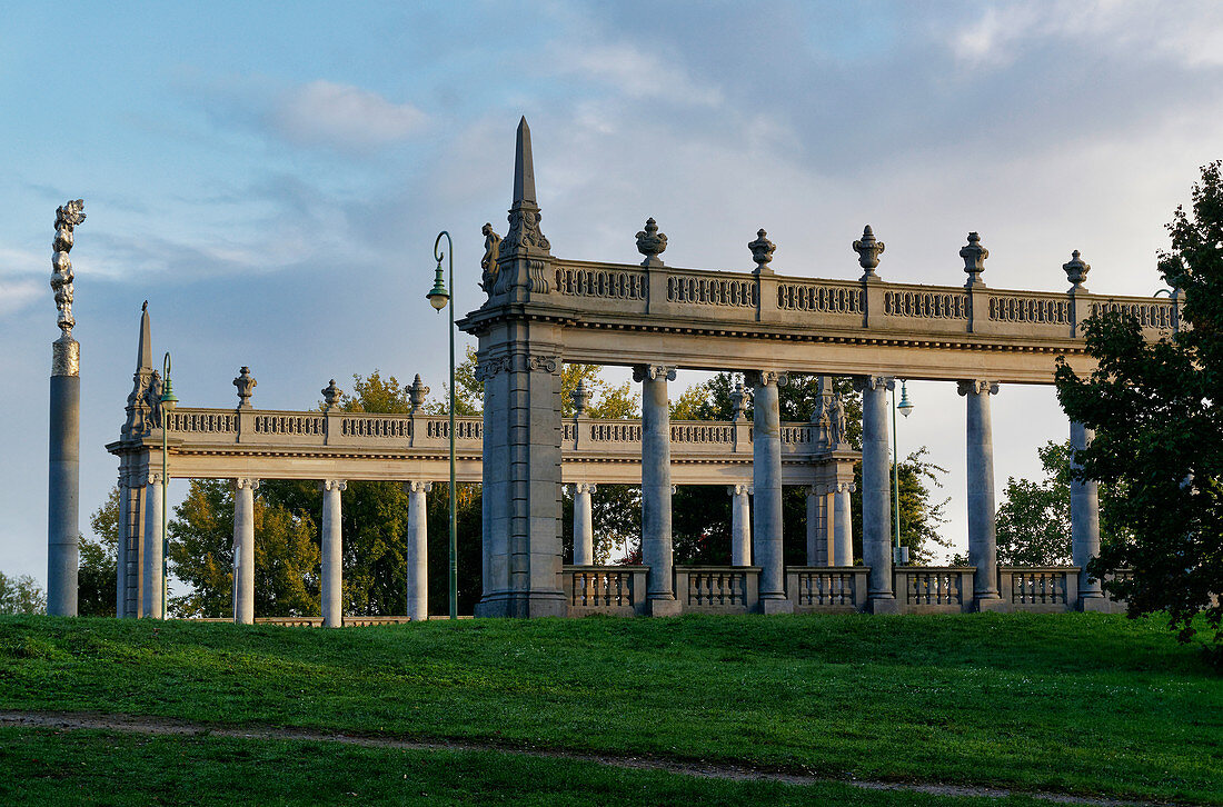 Colonades at the Glienicker Bruecke, Potsdam, State of Brandenburg, Germany