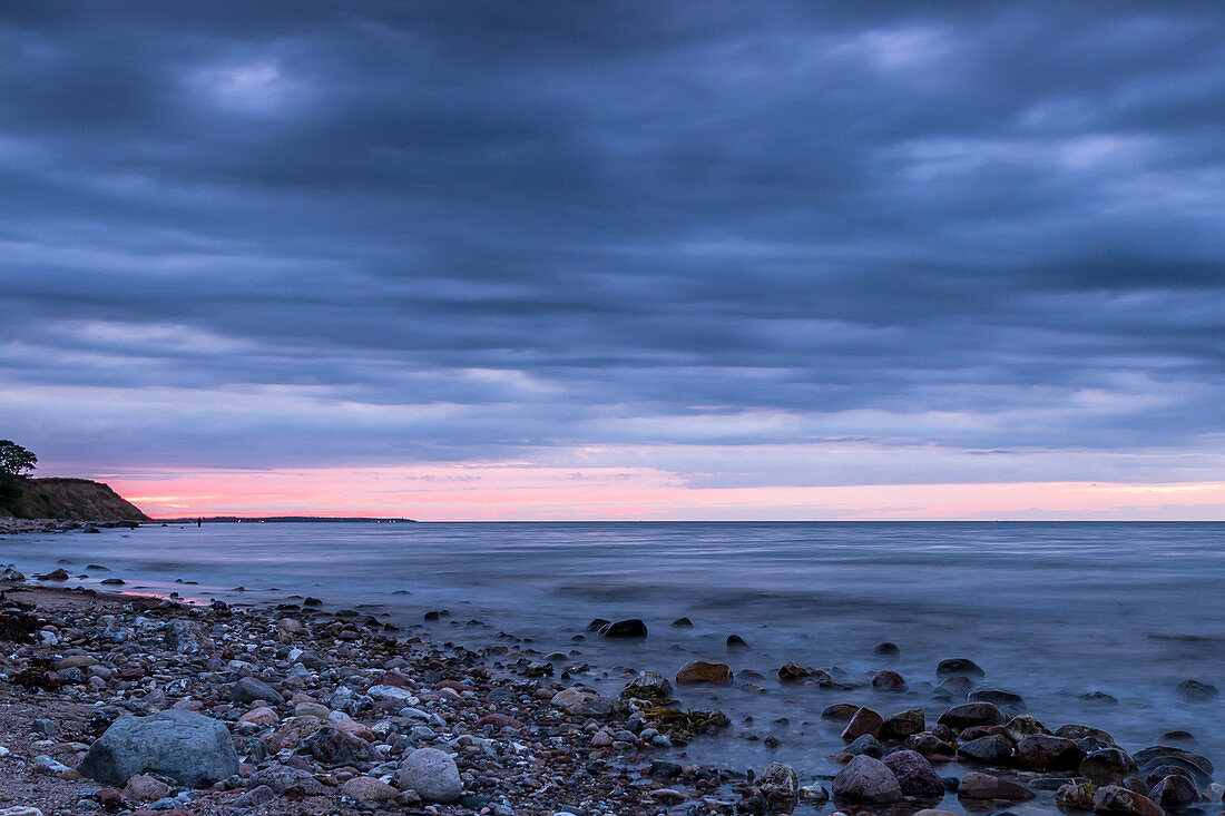 Abendstimmung am Strand von Weissenhaus, Eitz, Ostholstein, Ostsee, Schleswig-Holstein, Deutschland