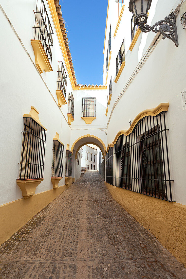 Kleine Straße in Ronda, Provinz Málaga, Andalusien, Spanien