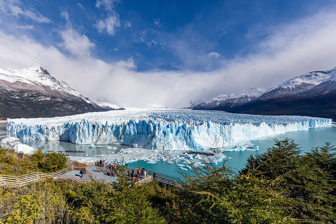 Argentinischer Teil von Patagonien, Provinz Santa Cruz, Nationalpark Los Glaciares, die ganze Pracht des Perito-Moreno-Gletschers