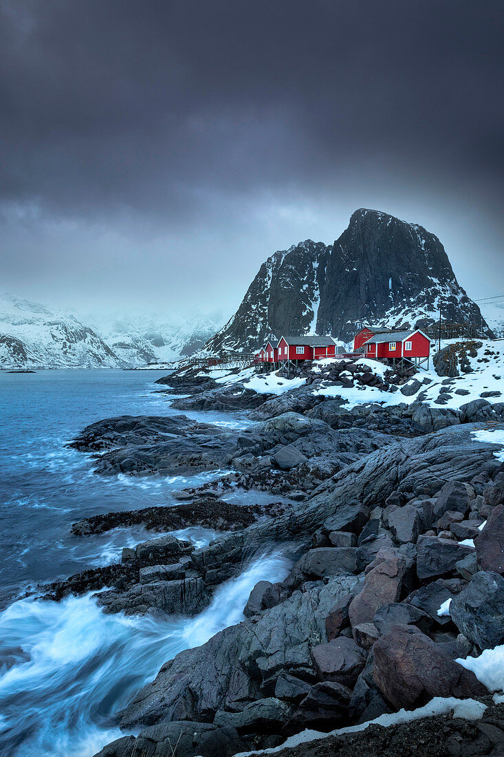 Dorf Hamnøy, Bezirk Svolvear, Lofoten, Nordland, Norwegen