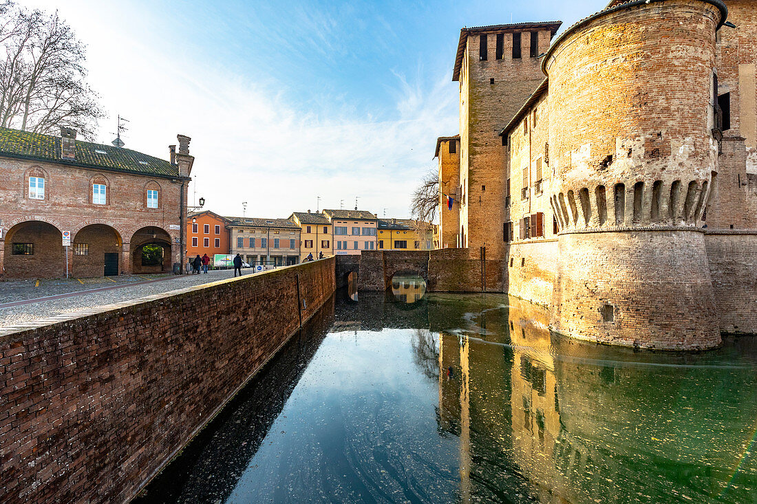 Die Rocca Sanvitale in Fontanellato, Provinz Parma, Emilia Romagna, Italien