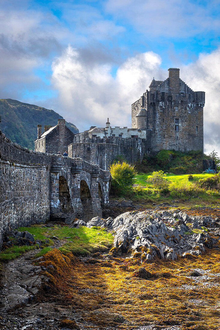Eilean Donan Castle, Dornie, Kyle of Lochalsh, Schottland, Großbritannien