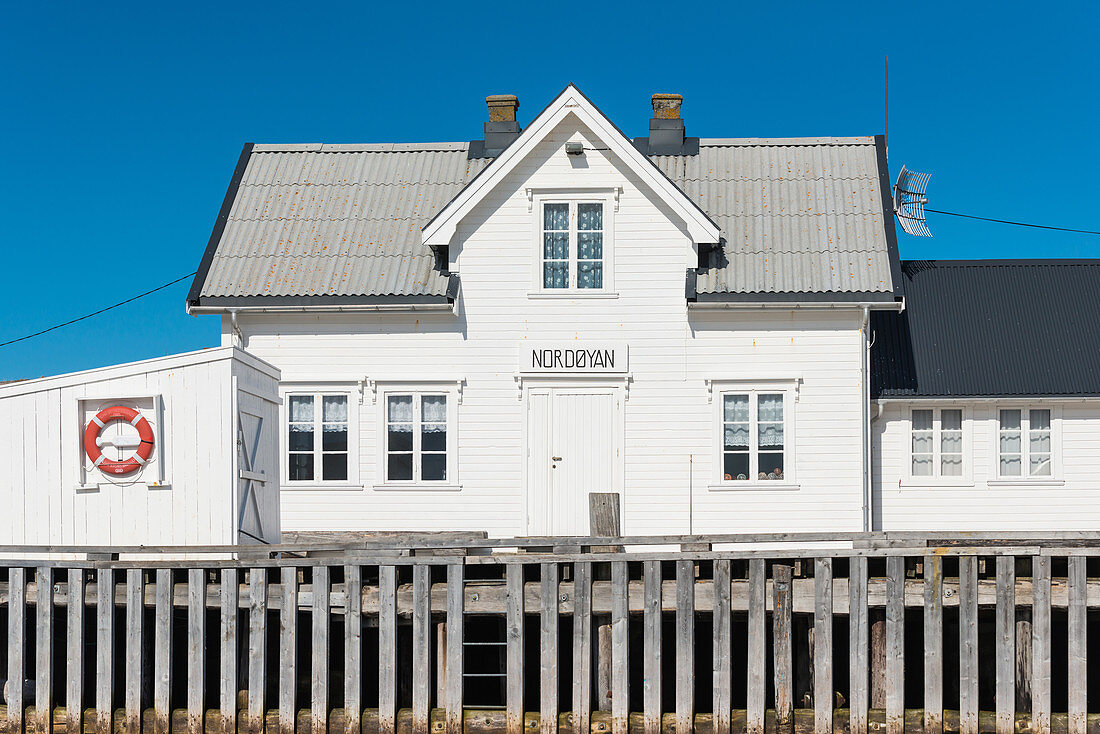 Shop on the island of Nordöyan, fishing village, Folda, Namdalen, Trondelag, Norway