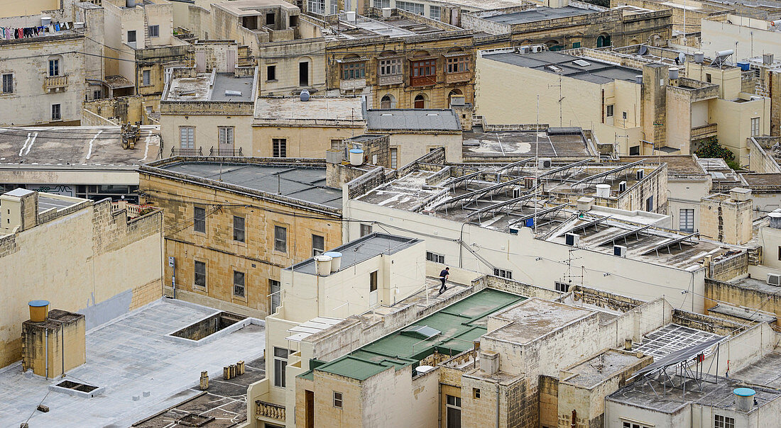 View over the rooftops of Mdina, Gozo, Malta, Europe