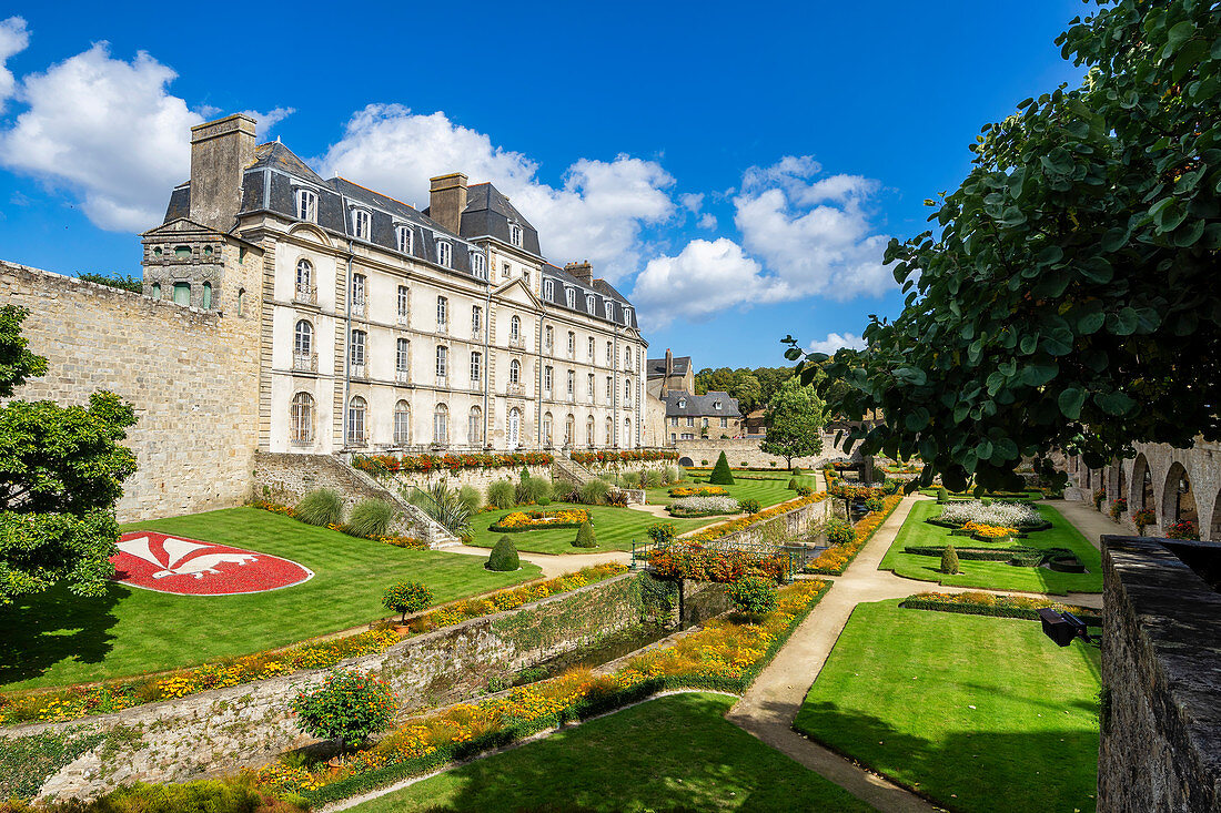 Das Château de l'Hermine in Vannes, Morbihan, Bretagne, Frankreich, Europa
