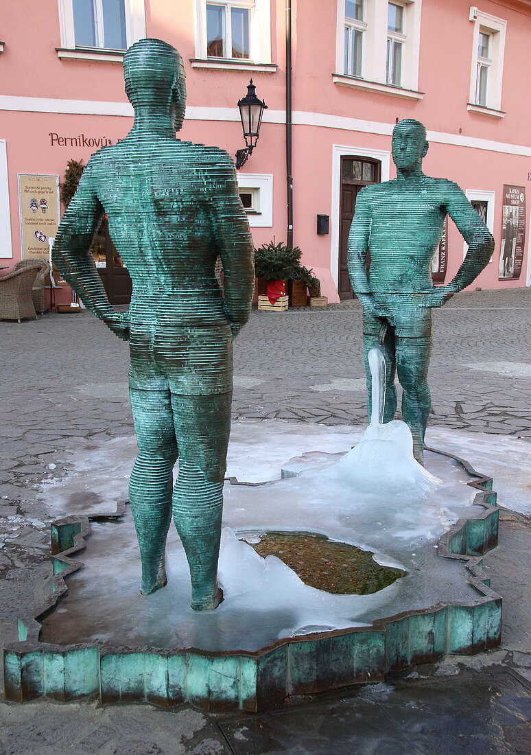 Statue in Prag, Tschechische Republik am 2. März 2018
