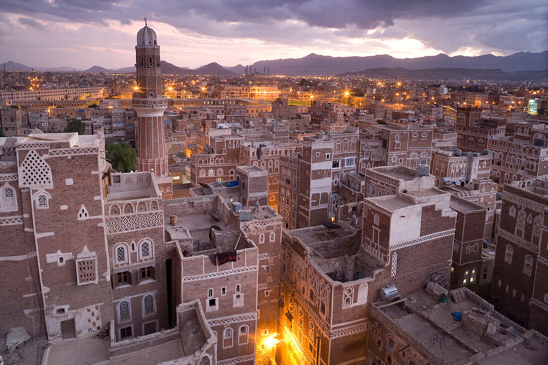 Cityscape of Sana'a, Yemen
