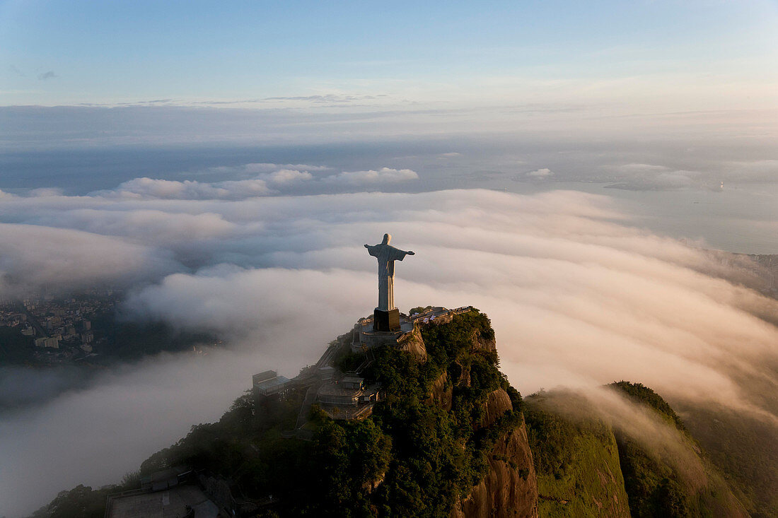 The Christ Redeemer statue on the Corcovado Mountain, Rio de Janeiro, Brazil