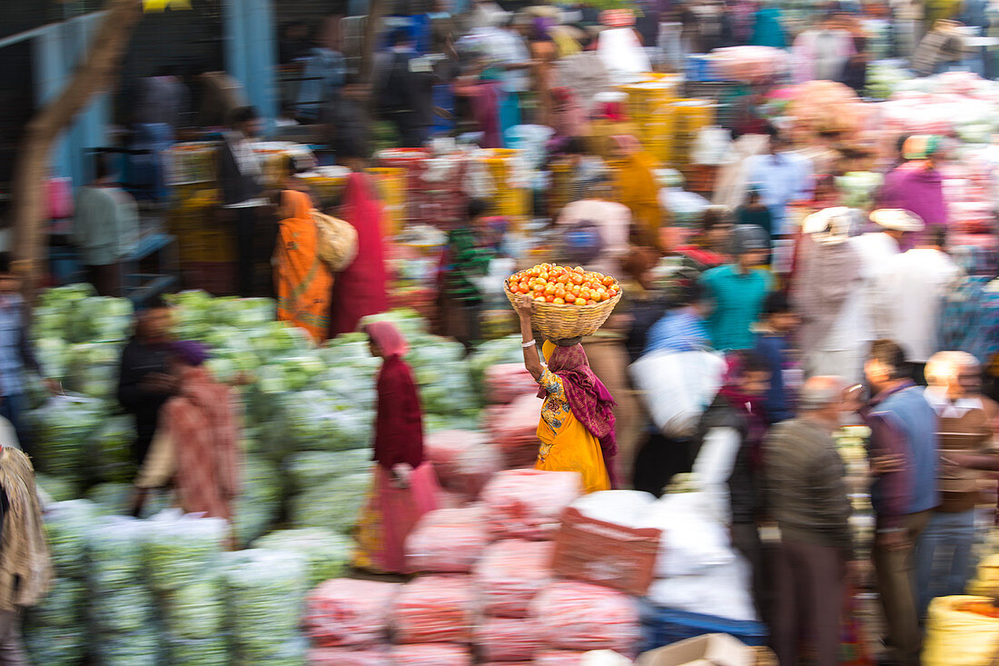 Obst- und Gemüsemarkt, Udaipur, Rajasthan, Indien