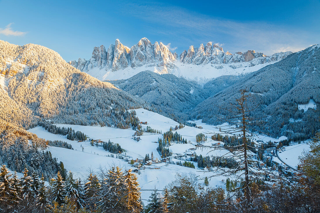 The small village of St. Magdalena in South Tirol, Italy