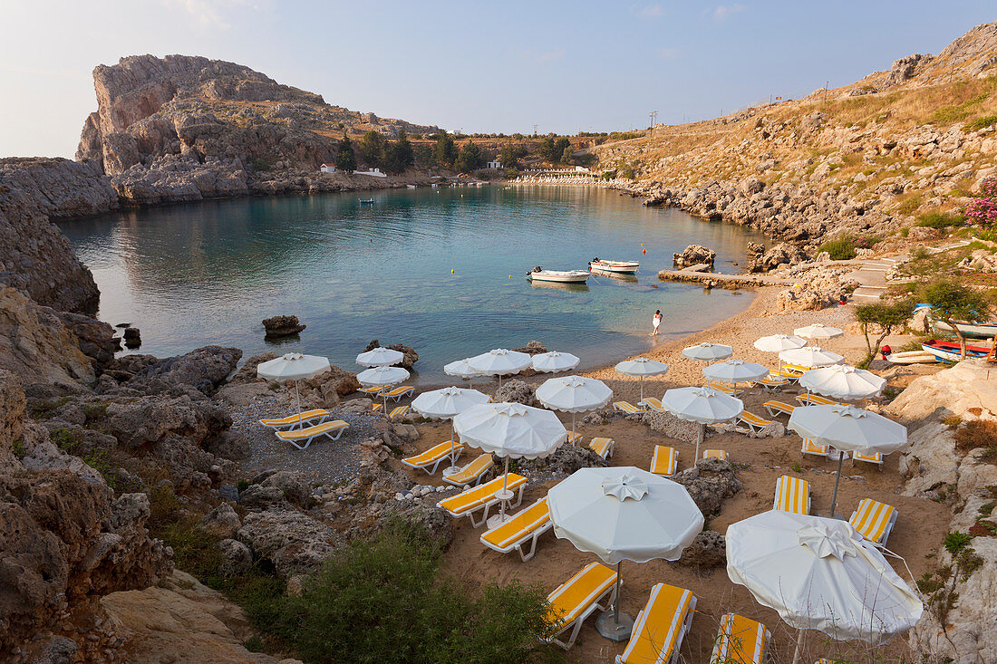 St.-Pauls-Bucht Lindos, Rhodos, Dodekanes, Griechenland