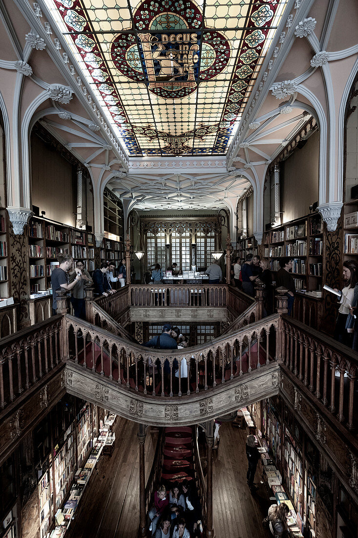Livraria Lello & Irmão, Buchhandlung, Porto, Portugal, Europa