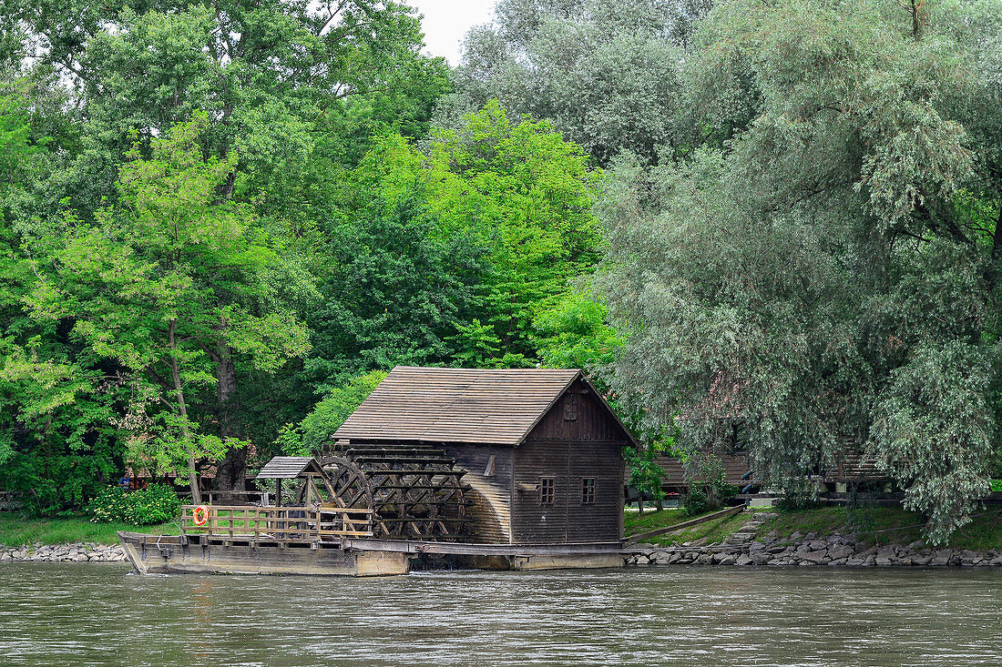 Old watermill Babicev Mlin on the Mur, near Verzej, Slovenia
