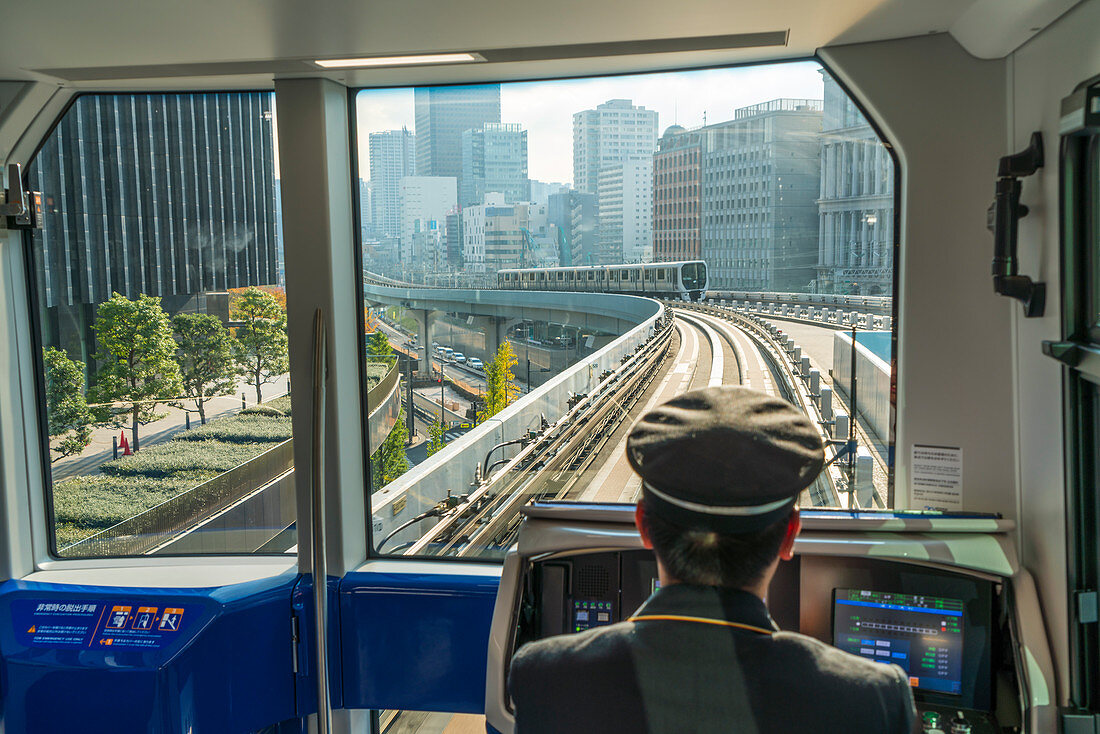 U-Bahn-Zugführer, Shinjuku, Tokio, Japan