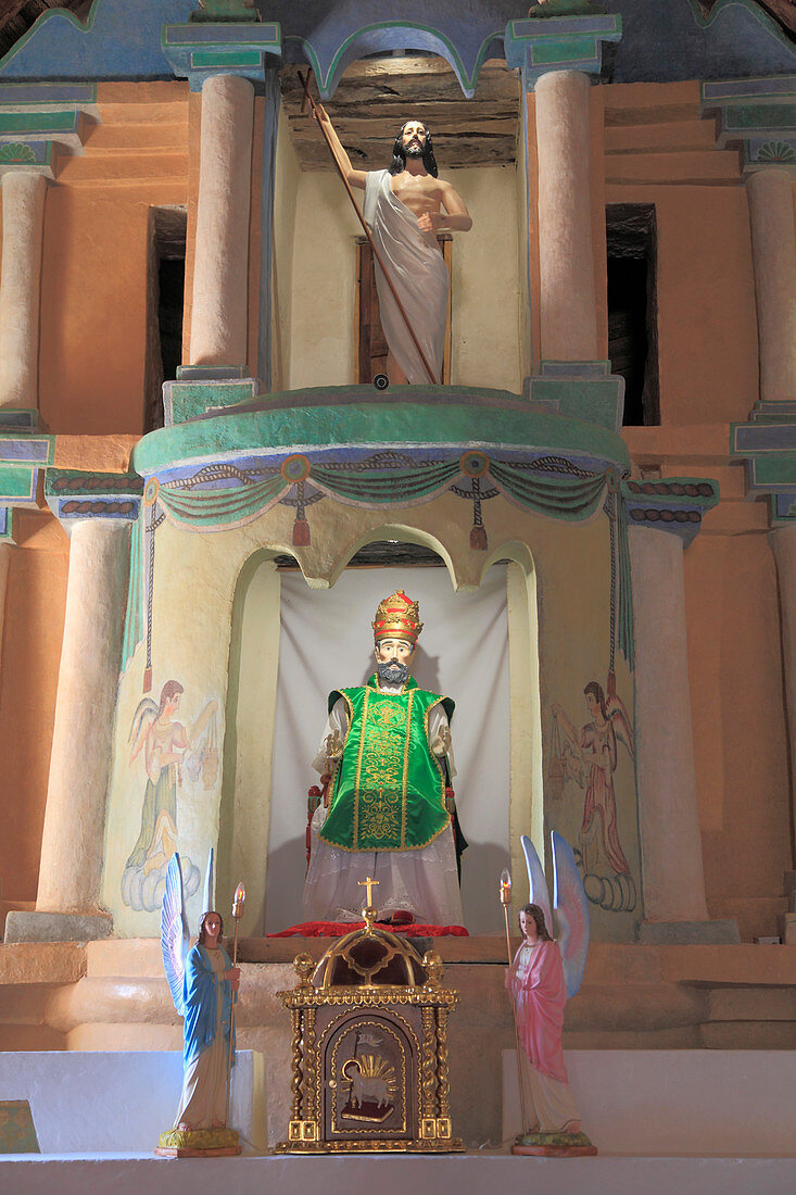 Chile, Antofagasta Region, San Pedro de Atacama, church, interior, 