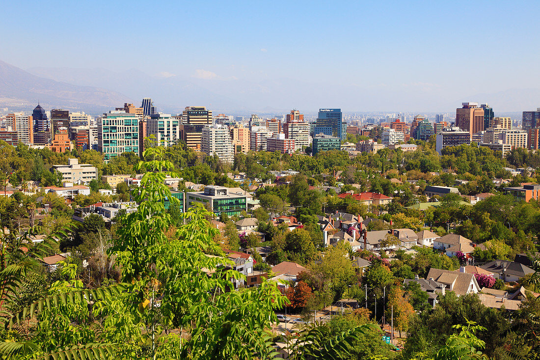 Chile, Santiago, Barrio Providencia, Gesamtansicht, Skyline, Panorama