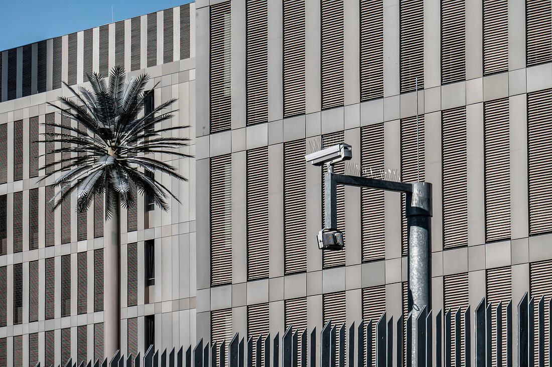 BND-Zentrale, Bundesnachrichtendienst, Videoüberwachung, Chausseestrasse, Mitte, Berlin, Deutschland