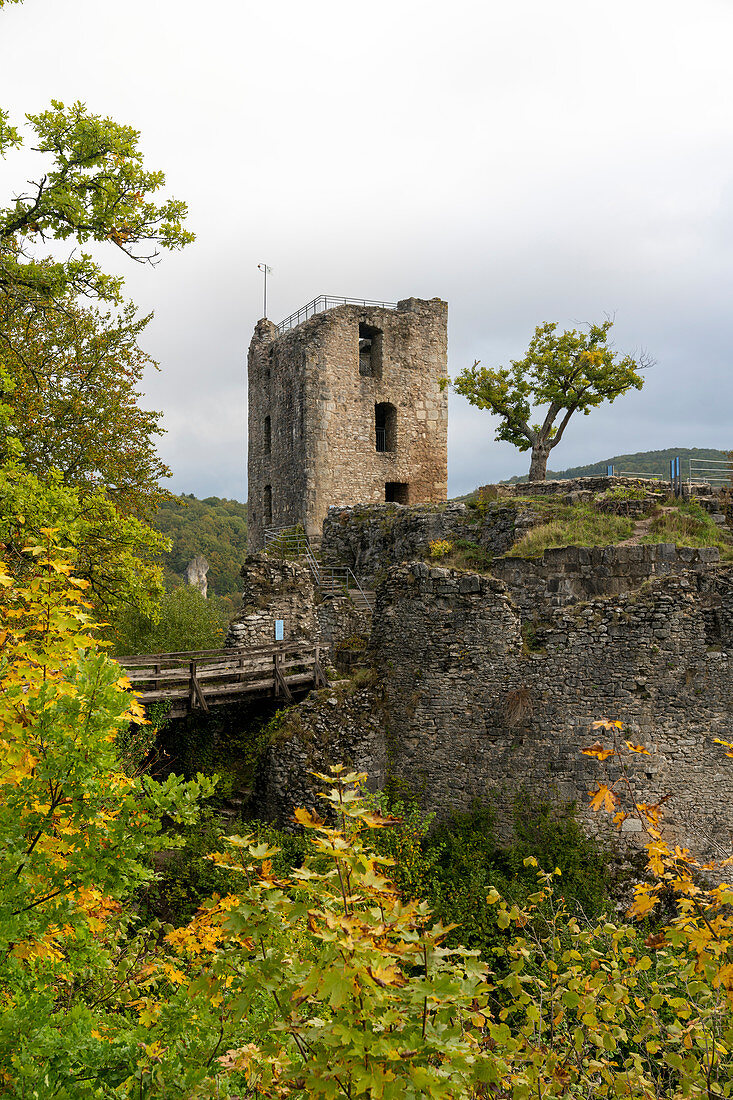 Neideck castle ruins, Wiesenttal, Franconia, Bavaria, Germany