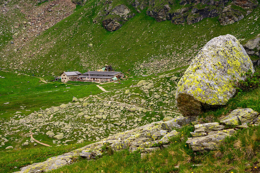Im Naturpark Texelgruppe, nahe Pfitschersee und Kasersee, befindet sich die Oberkaseralm, Südtirol, Italien