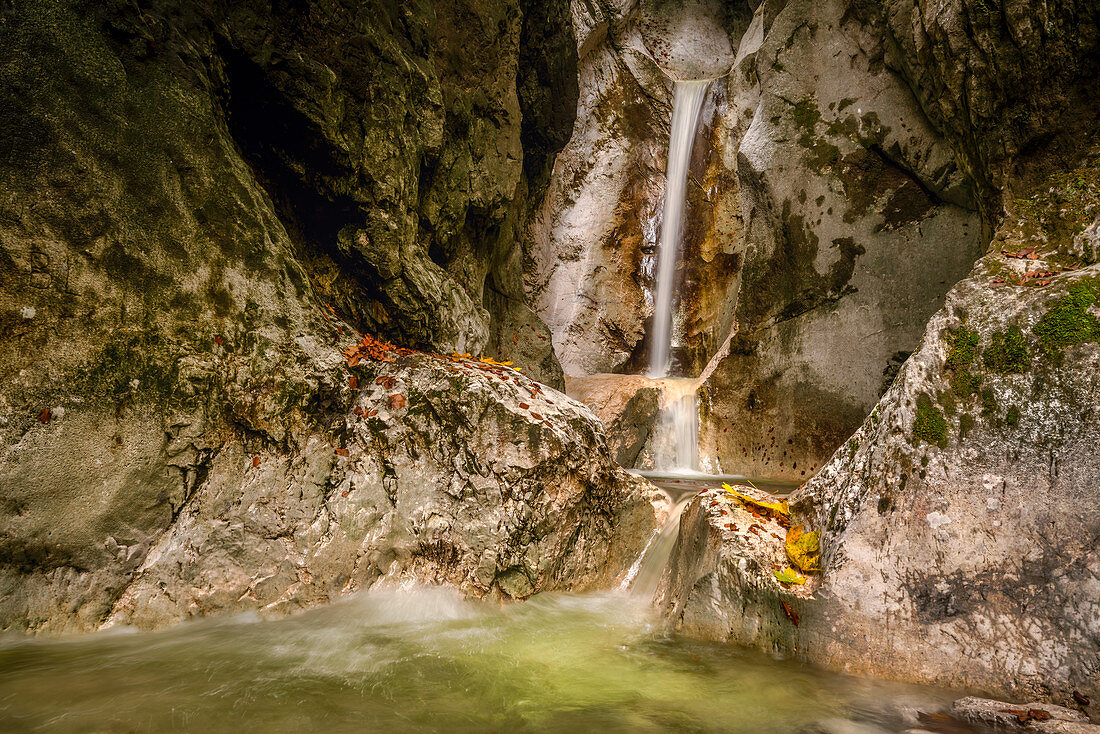 Small waterfall near Kochel am See, Bavaria, Germany