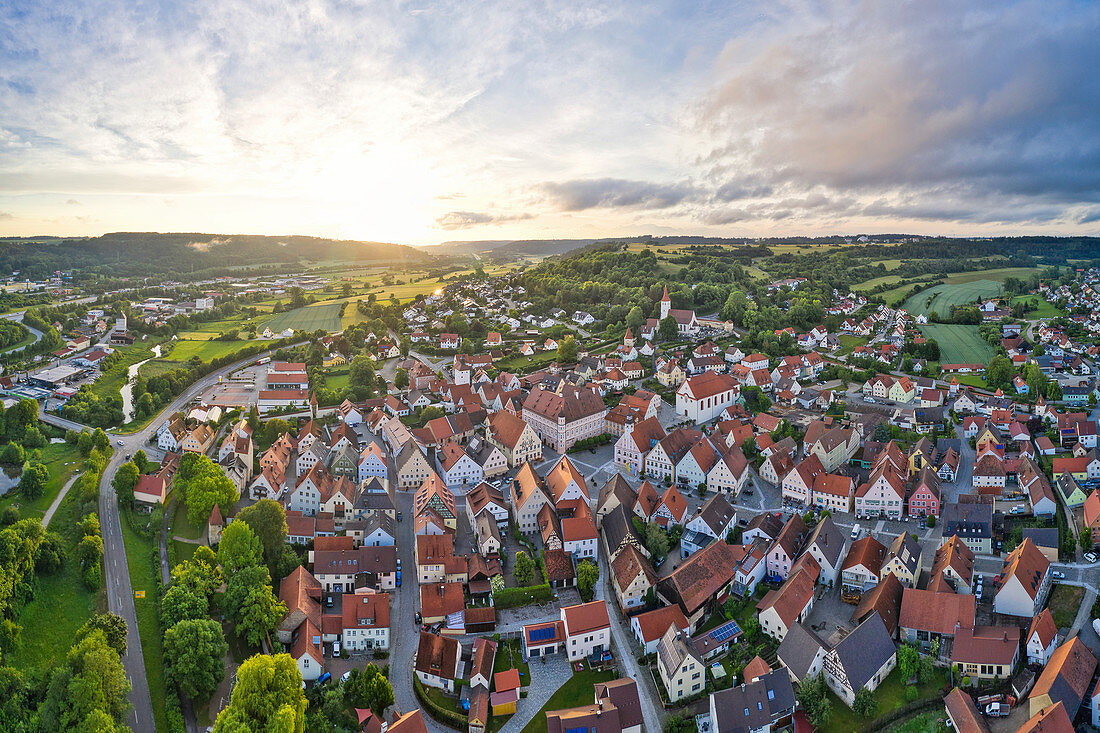 Luftbild von Greding, Roth, Mittelfranken, Franken, Bayern, Deutschland, Europa