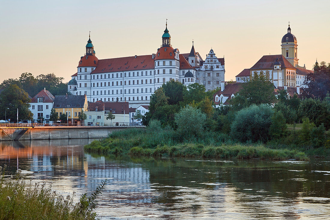 Castle and castle church in Neuburg an der Donau, Bavaria, Germany, Europe