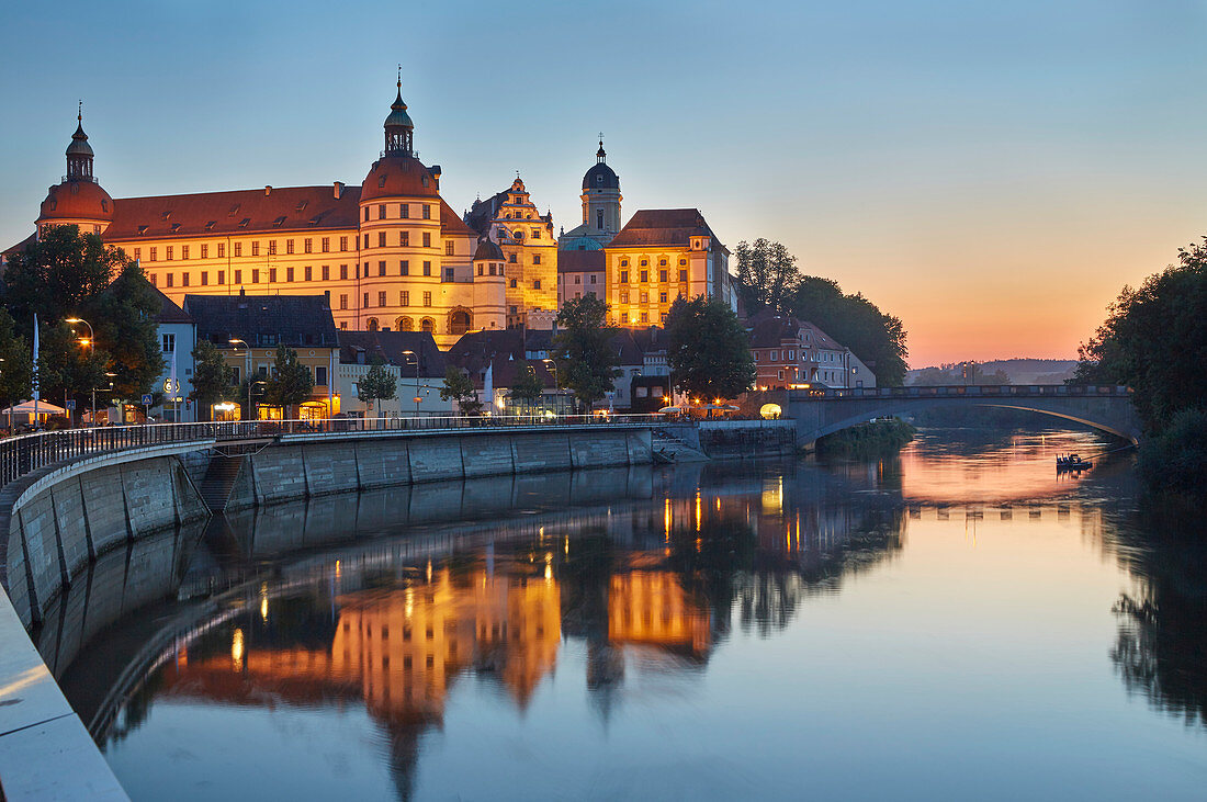 Castle and castle church in Neuburg an der Donau, Bavaria, Germany, Europe