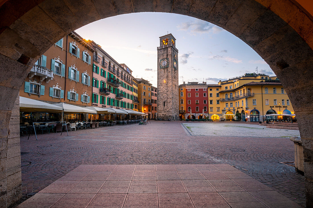 Riva del Garda at sunrise, Garda Lake, Trentino Alto Adige, Italy