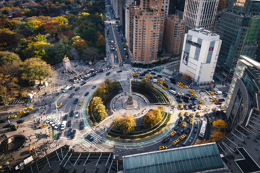 Columbus Kreis, Manhattan, New York, USA