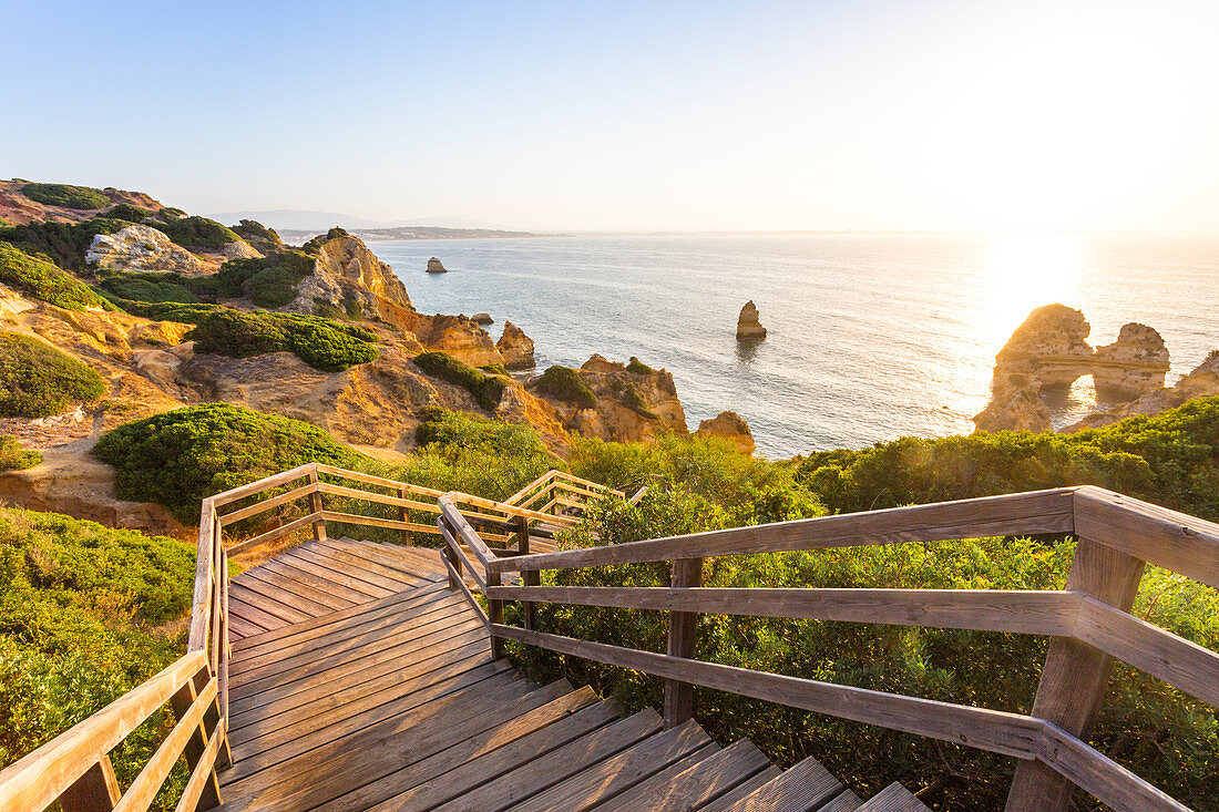 Praia do Camilo, Bezirk Sagres, Algarve, Portugal.