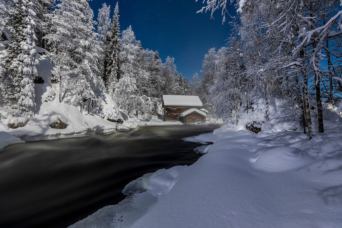 Myllykoski, the old mill along the Kitkajoki River at Oulanka National Park (Juuma, Kuusamo, Lapland, Finland, Europe)