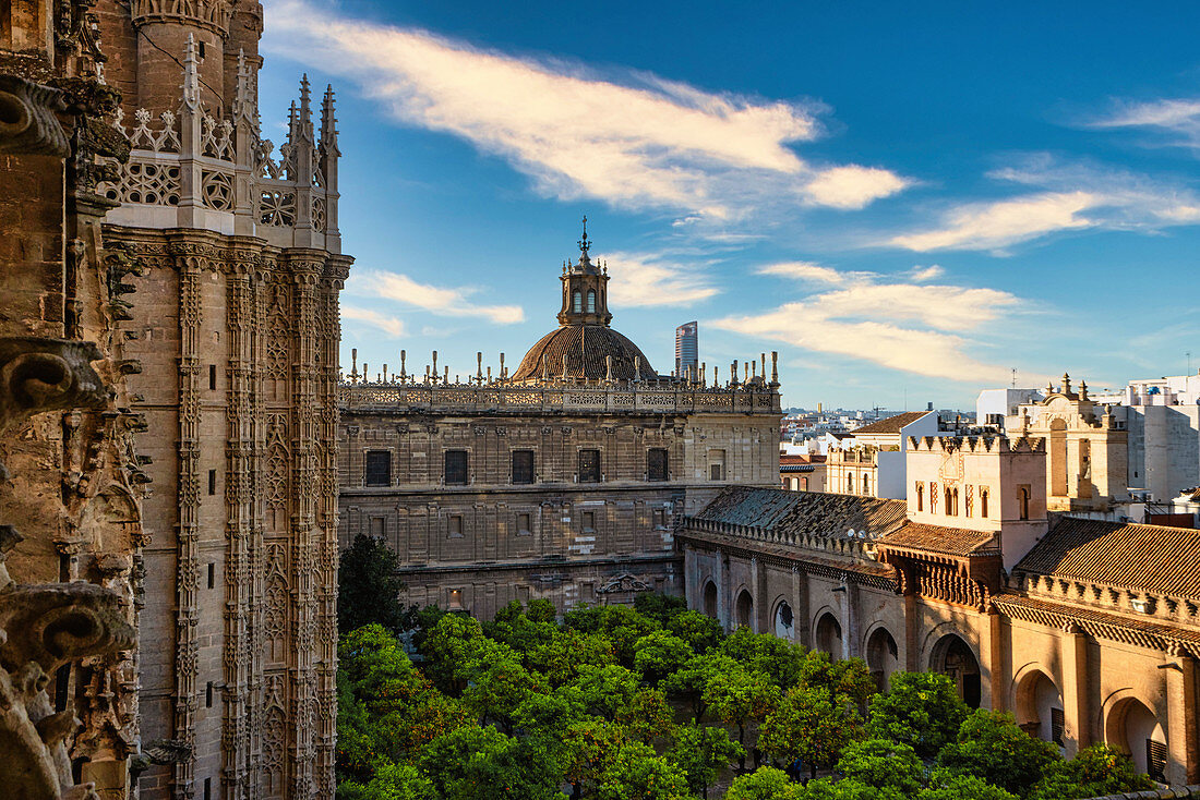 La Giralda and Seville Cathedral, Seville, province of Seville, Andalusia, Spain