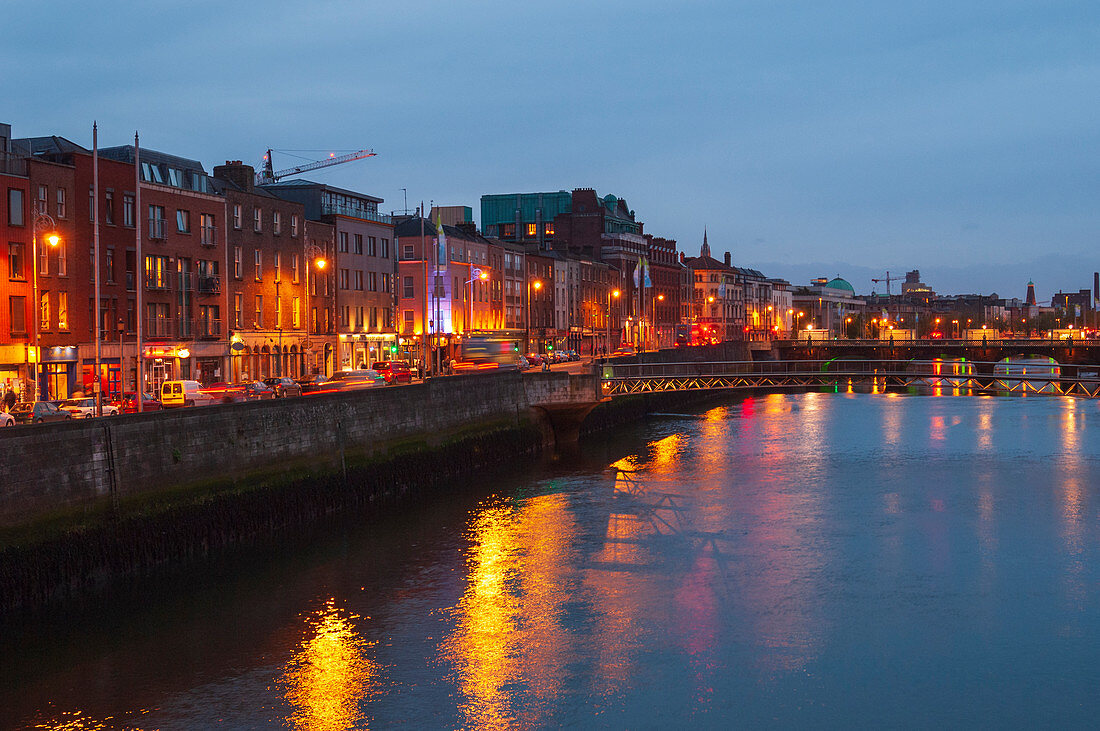 Liffey River, Dublin, Irland.