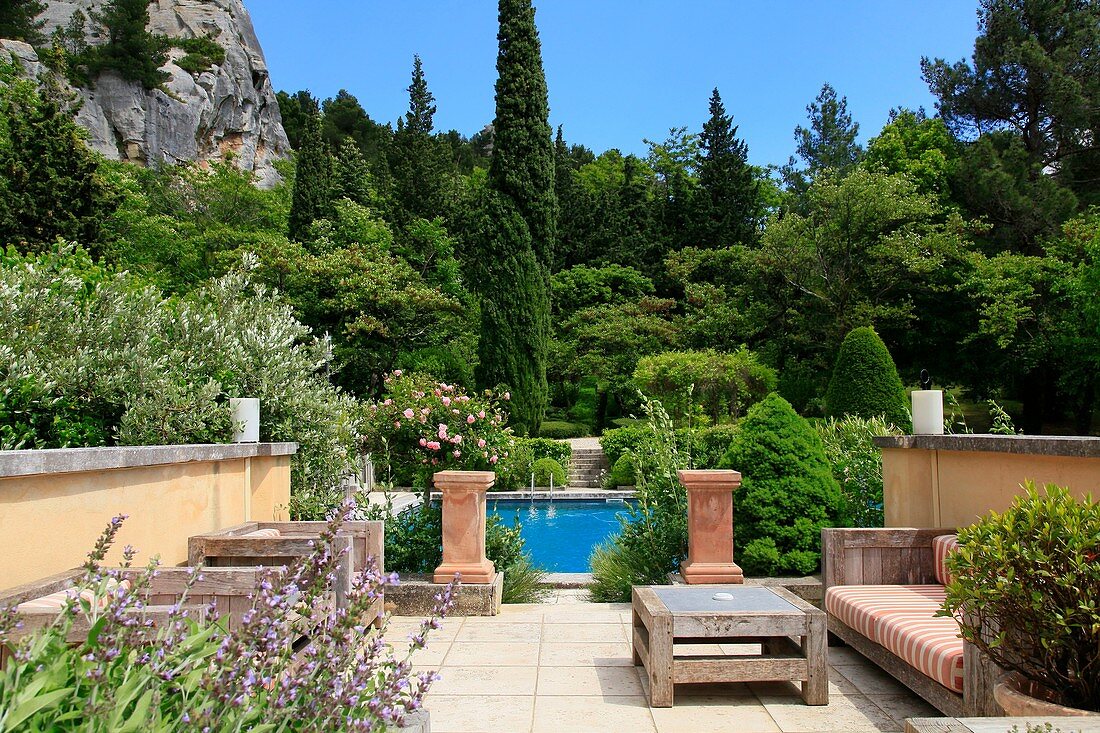 France, Bouches du Rhone, Les Baux de Provence, hostel Oustau de Baumanière