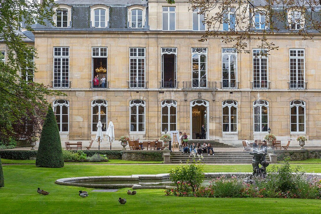 Frankreich, Paris, Heritage Days 2017, Hotel de Castries, seit Mai 2017 Ministerium für Zusammenhalt der Gebiete, der Park