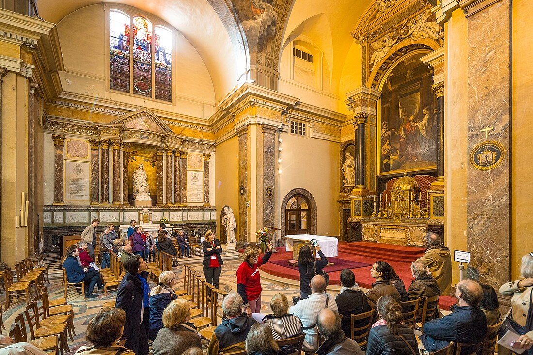 France, Paris, Heritage Days 2017, Institut Catholique, guided tour of the baroque church of Saint Joseph des Carmes