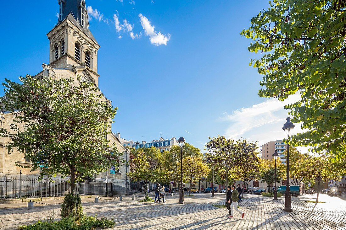 France, Paris, Jeanne d'Arc square in the 13th district