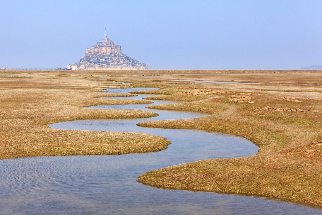 Frankreich, Manche, Bucht des Mont Saint Michel, von der UNESCO zum Weltkulturerbe erklärt, Mont Saint Michel