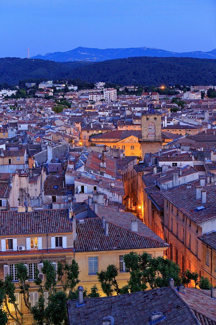 France, Bouches du Rhone, Aix en Provence, view from the Cathedral Saint Sauveur