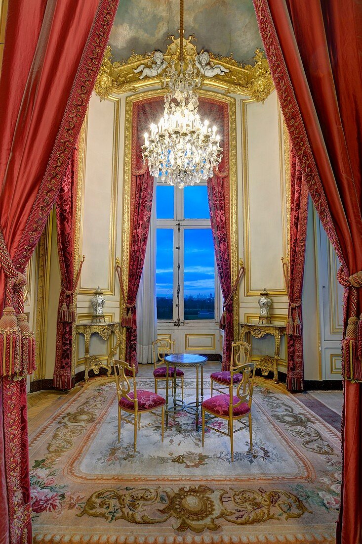 Frankreich, Paris, von der UNESCO zum Weltkulturerbe gehörendes Gebiet, Louvre-Museum, Napoleon III-Wohnungen, Terrassenraum
