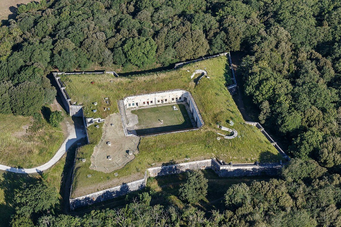 Frankreich, Charente Maritime, Insel Aix, Fort Liedot (Luftaufnahme)