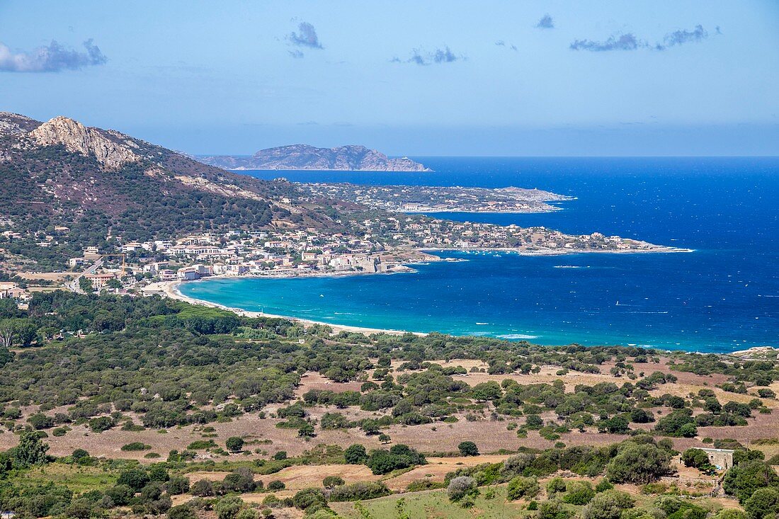 Frankreich, Haute-Corse, Balagne, Algajola und der Strand von Aregno