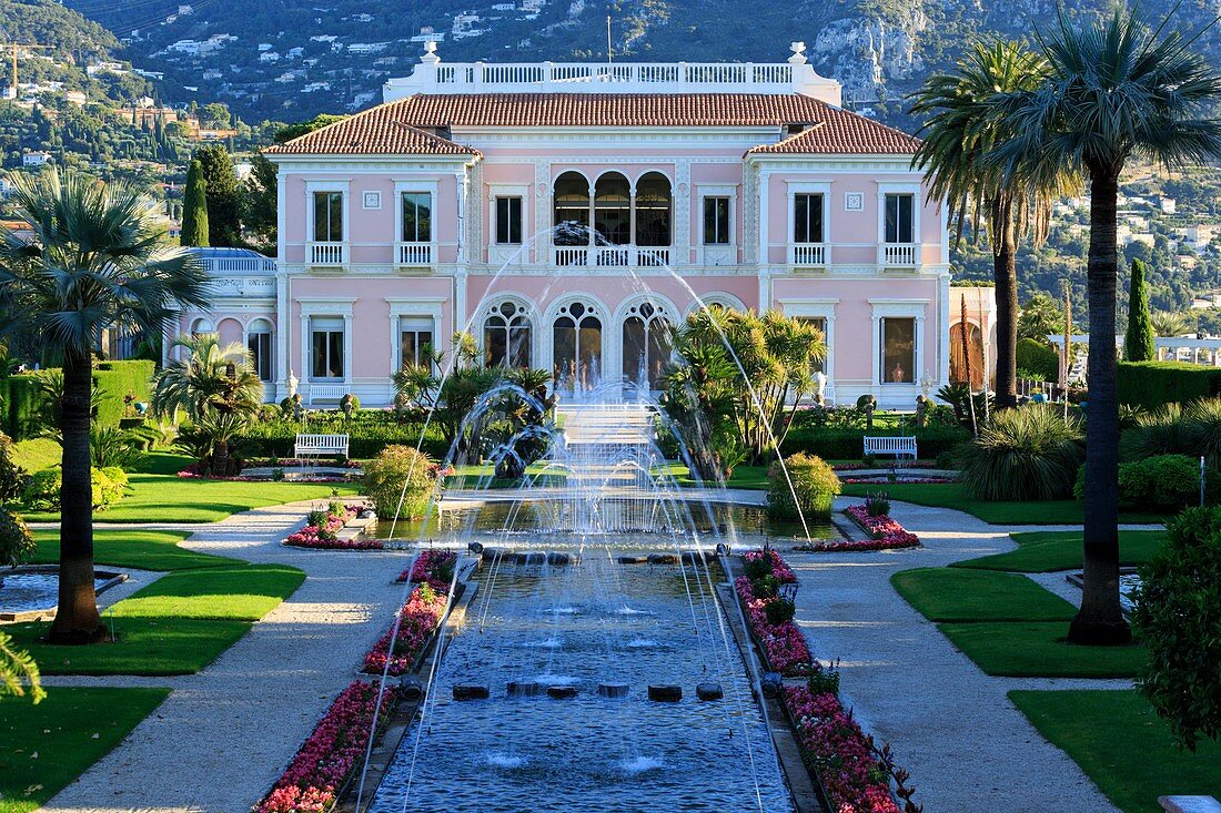 France, Alpes Maritimes, Saint Jean Cap Ferrat, villa Ephrussi de Rothschild, the French garden