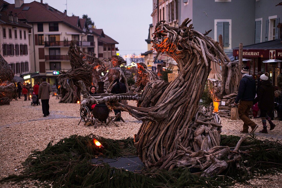 France, Haute Savoie, Evian, the fabulous village and the Flottins legend, a one-month show during the Christmas period