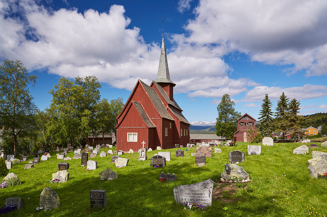 Stabkirche Hegge, Hegge, Gemeinde Östre Slidre, Oppland, Norwegen, Europa