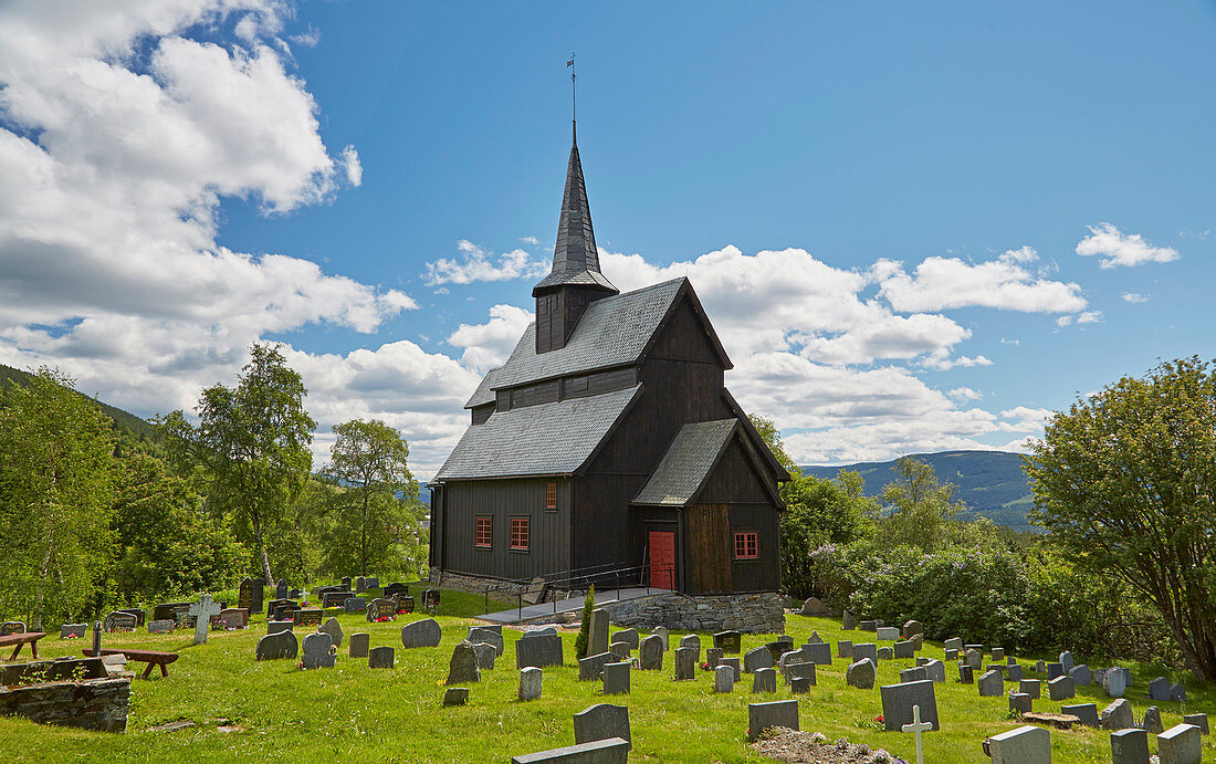 Hoere Stave Church, Vang Municipality, Oppland, Norway, Europe
